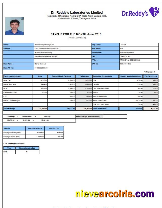 laboratory payslip